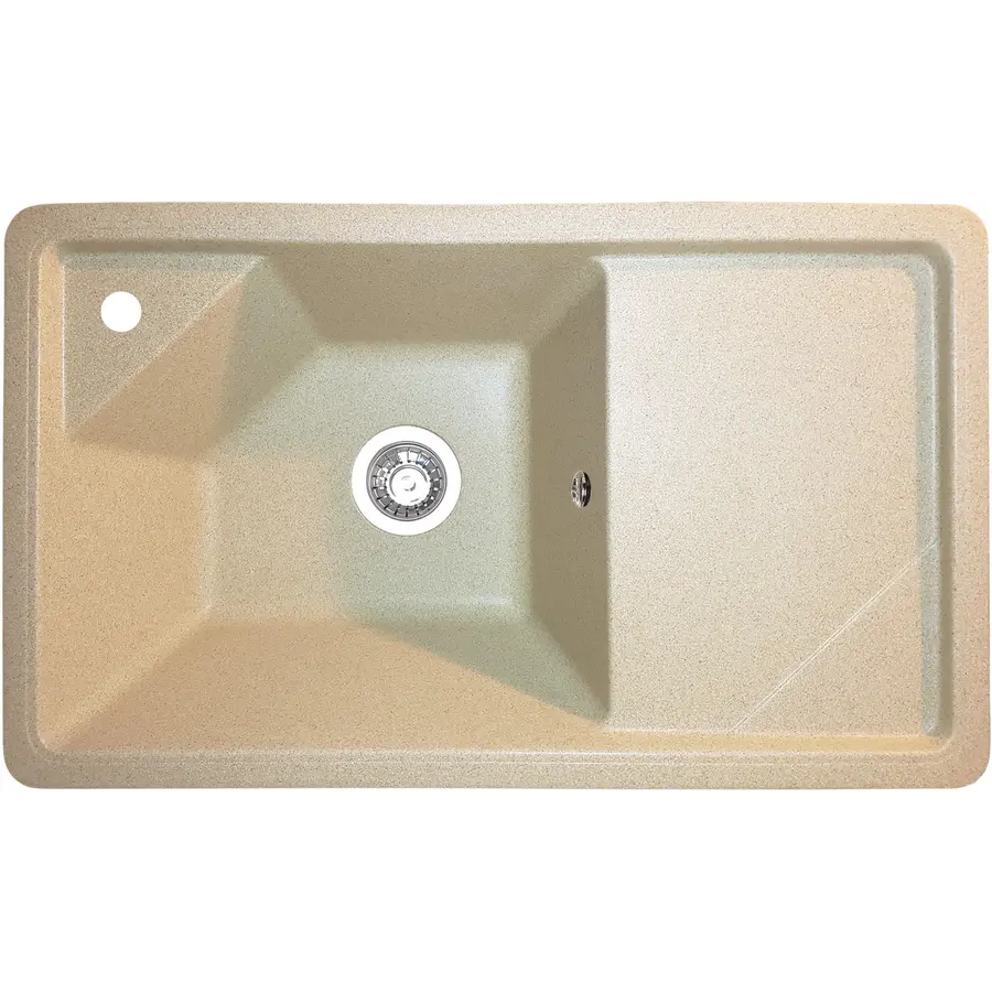 Гранитная кухонная мойка Valetti Europe модель №58 белая 78 * 46