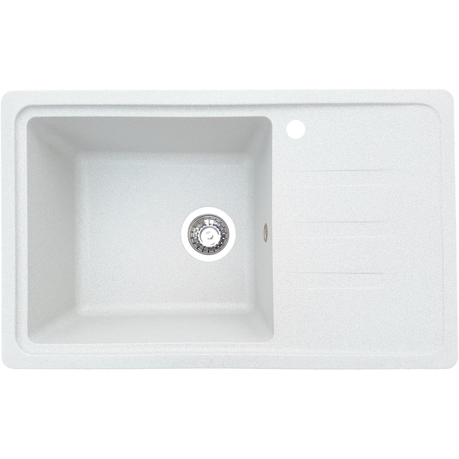Гранітна кухонна мийка Valetti Europe модель №63 біла 71*44