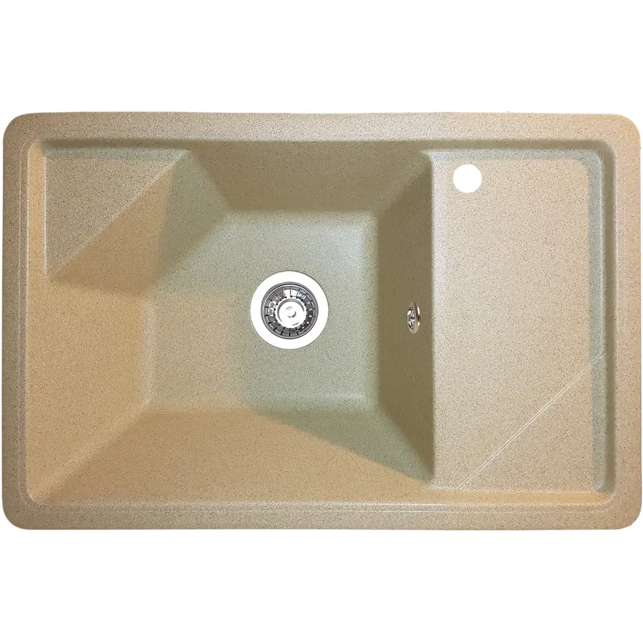 Гранитная кухонная мойка Valetti Europe модель №64 бежевая 72 * 46