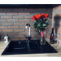 Гранитная мойка для кухни Valetti Europe модель №30 черная 79 * 50