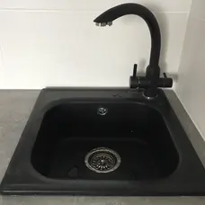 Гранітна мийка Valetti Europe модель №1 чорна 44*43