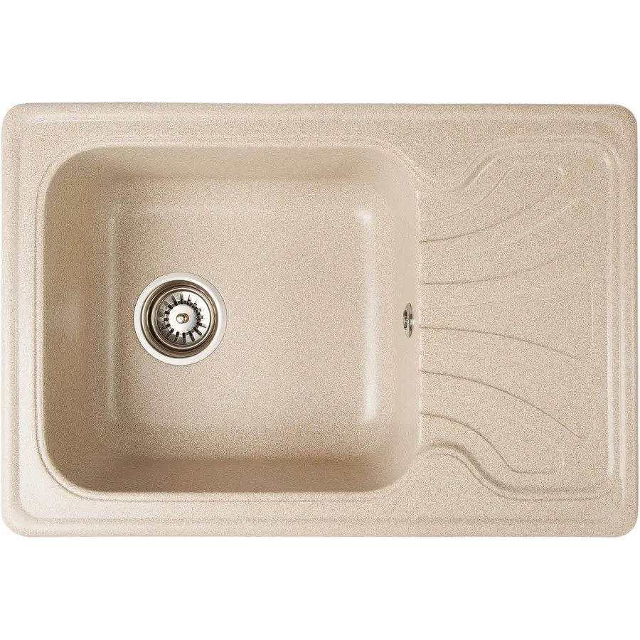 Гранитная мойка для кухни Valetti EcoLine модель №10 серая 64 * 44