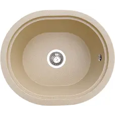 Гранітна кухонна мийка Valetti Premium модель №60 бежева 51*43