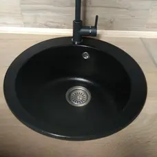 Гранітна кухонна мийка Valetti Europe модель №7 500 чорна