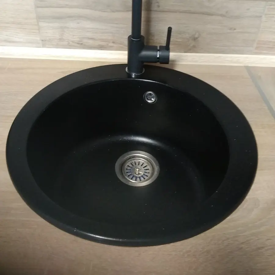 Гранитная кухонная мойка Valetti Europe модель №7 500 черная