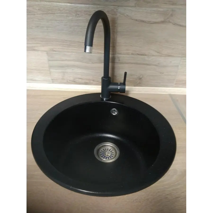 Гранитная кухонная мойка Valetti Europe модель №7 500 черная