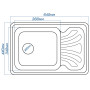 Гранітна кухонна мийка EcoLine 10N 640x440мм Терра