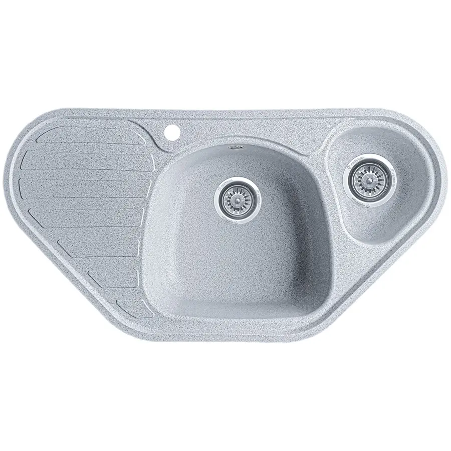 Гранітна кухонна мийка EcoLine 20L 950x500мм Сірий