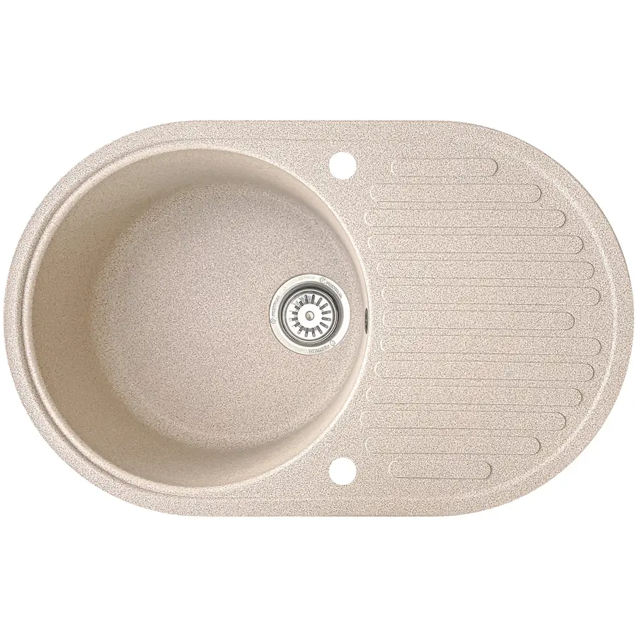 Гранітна кухонна мийка EcoLine 42D 730х460мм