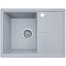 Гранітна кухонна мийка EcoLine 75R 585х445мм Сірий