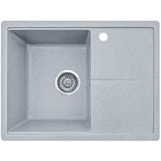 Гранітна кухонна мийка EcoLine 75R 585х445мм Сірий