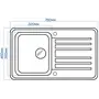 Гранітна кухонна мийка Valetti 17D 760x460мм Терра