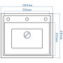 Гранітна кухонна мийка Valeti 49R 510x590 мм