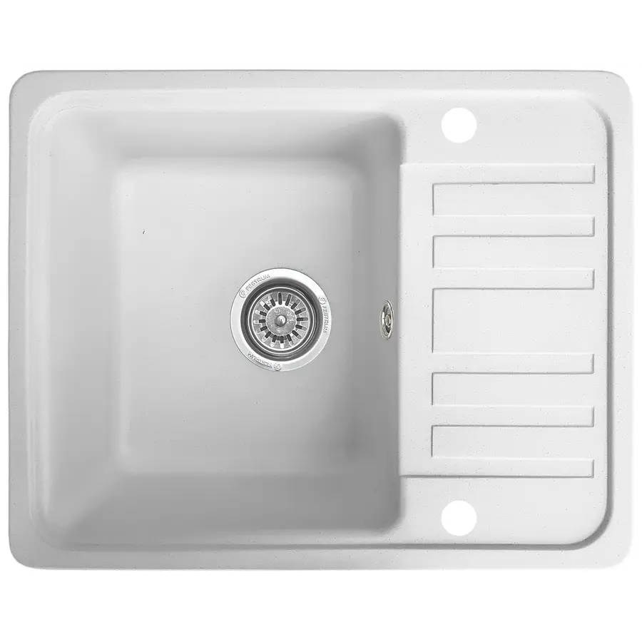 Гранітна кухонна мийка Valetti 9D 570x460мм Білий