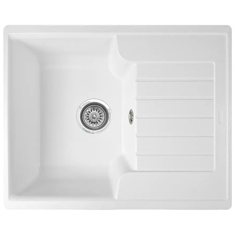 Гранітна кухонна мийка Valetti 12R 610x500мм Білий