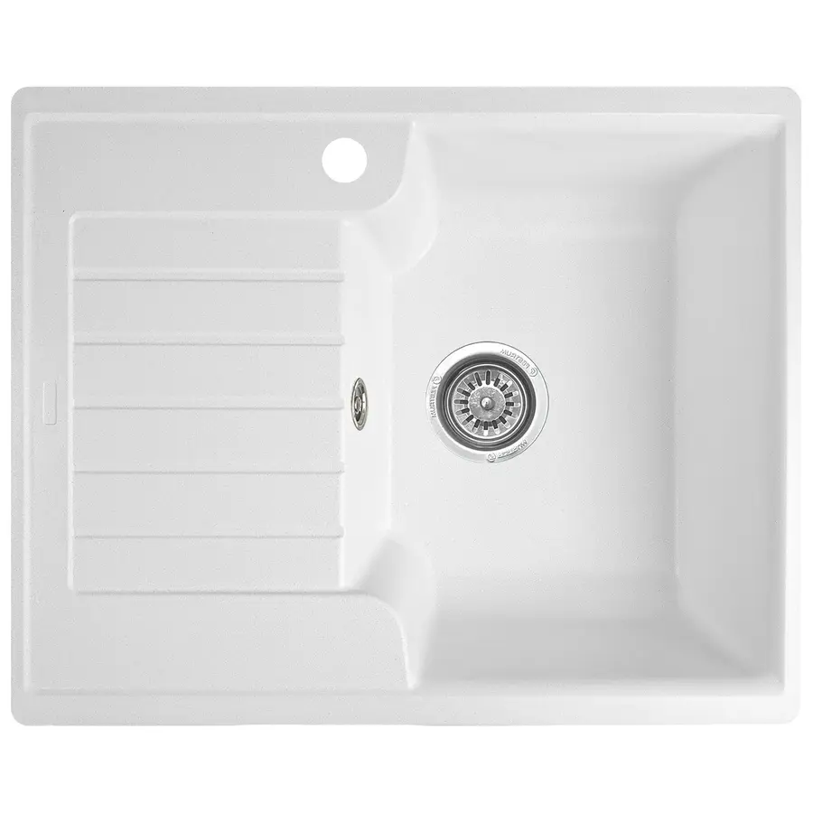 Гранітна кухонна мийка Valetti 12R 610x500мм Білий