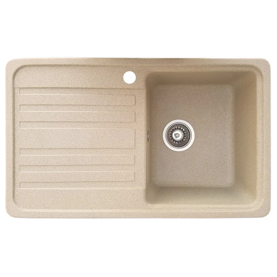 Гранітна кухонна мийка Valetti Europe модель №17 бежева 76*46