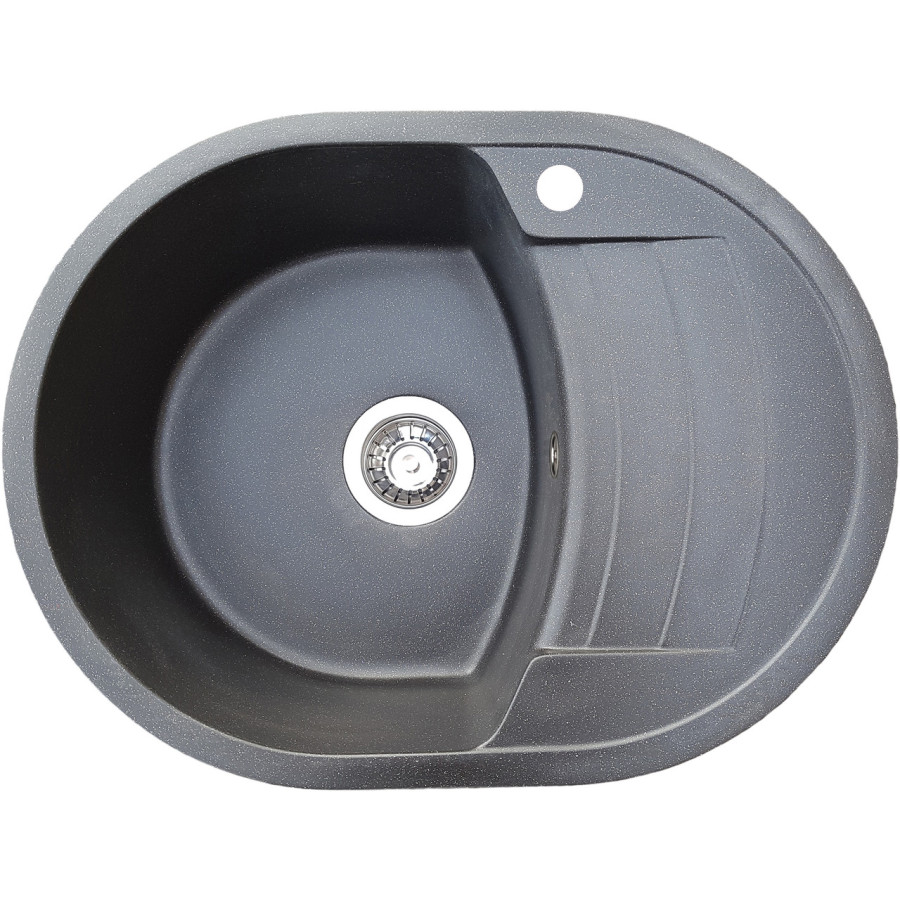 Кухонна гранітна мийка Valetti Europe модель №32 чорна 61*46