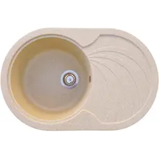 Кухонная кухонная гранитная мойка Valetti Europe модель №33 78 * 50 бежевая