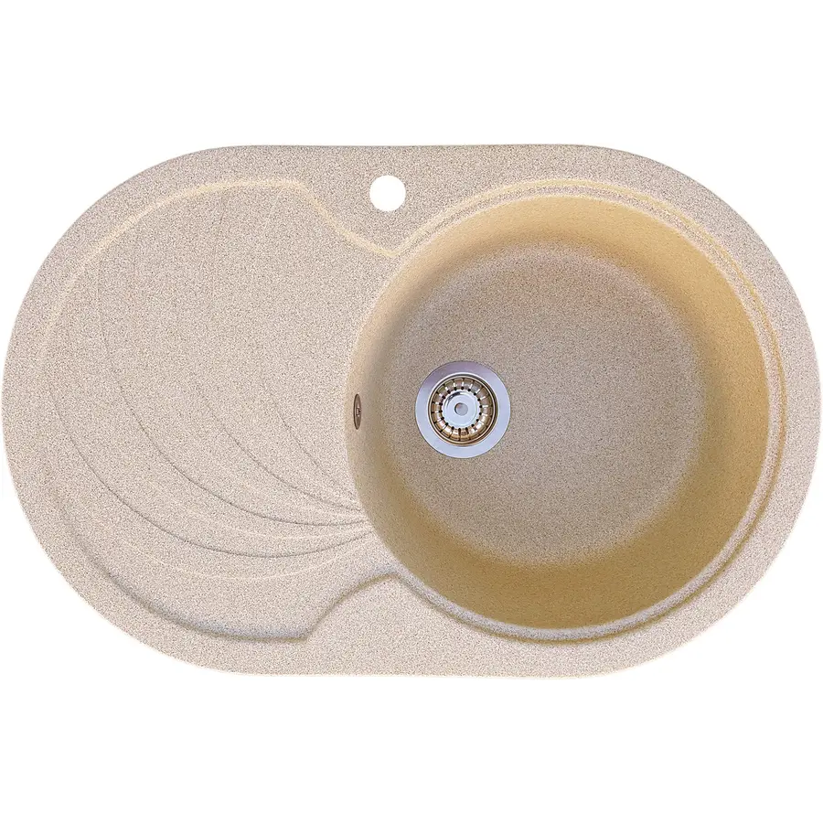 Кухонна кухонна гранітна мийка Valetti Europe модель №33 78*50 бежева
