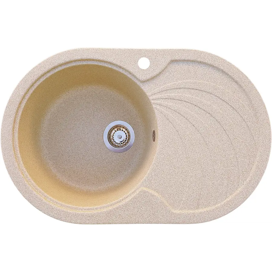 Кухонна кухонна гранітна мийка Valetti Europe модель №33 78*50 бежева