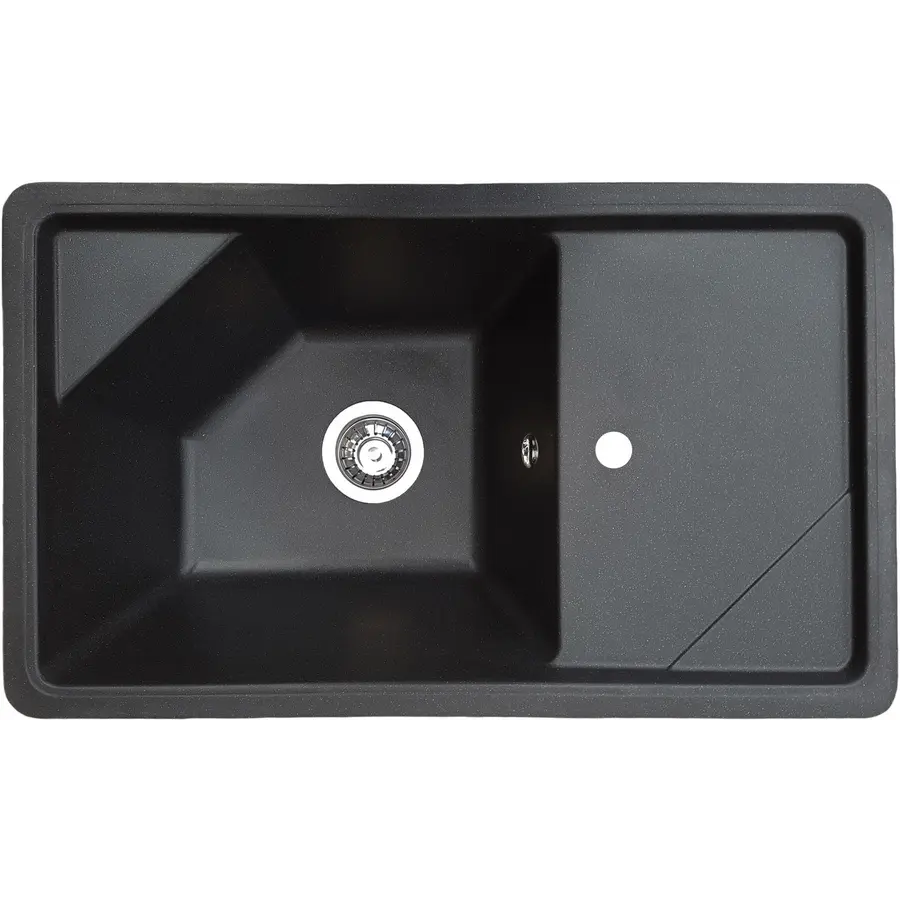 Гранитная кухонная мойка Valetti Europe модель №58 черная 78 * 46