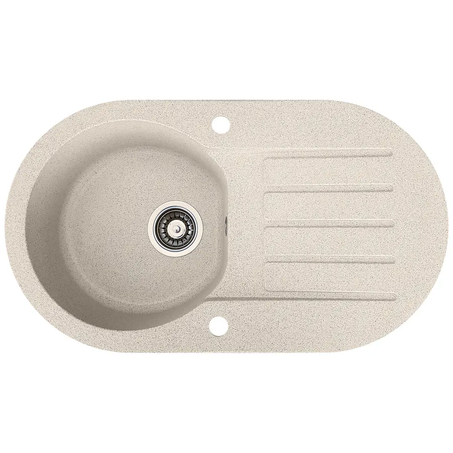 Гранитная кухонная мойка Valetti Europe модель №67 белая 77 * 43