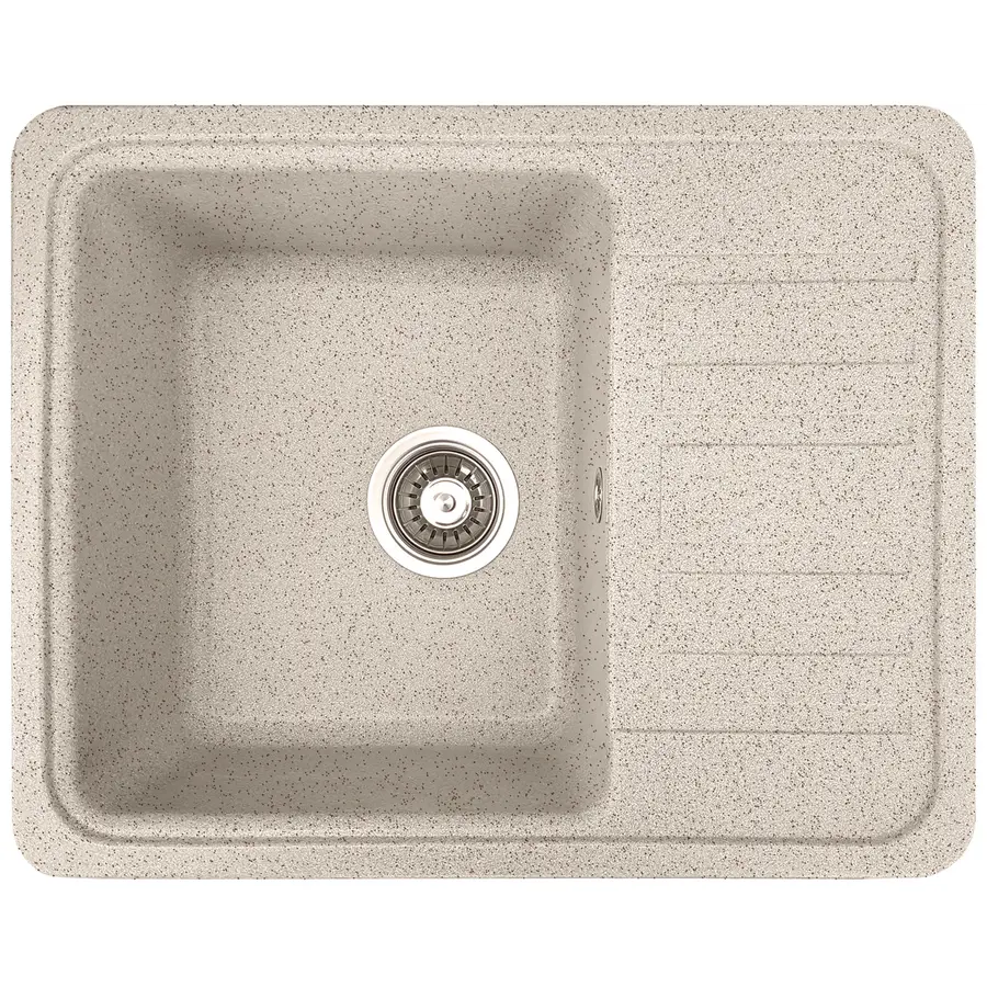 Гранитная кухонная мойка Valetti EcoLine модель №9 бежевая 57 * 46