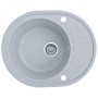 Гранітна кухонна мийка EcoLine 23D 610x500мм Сірий