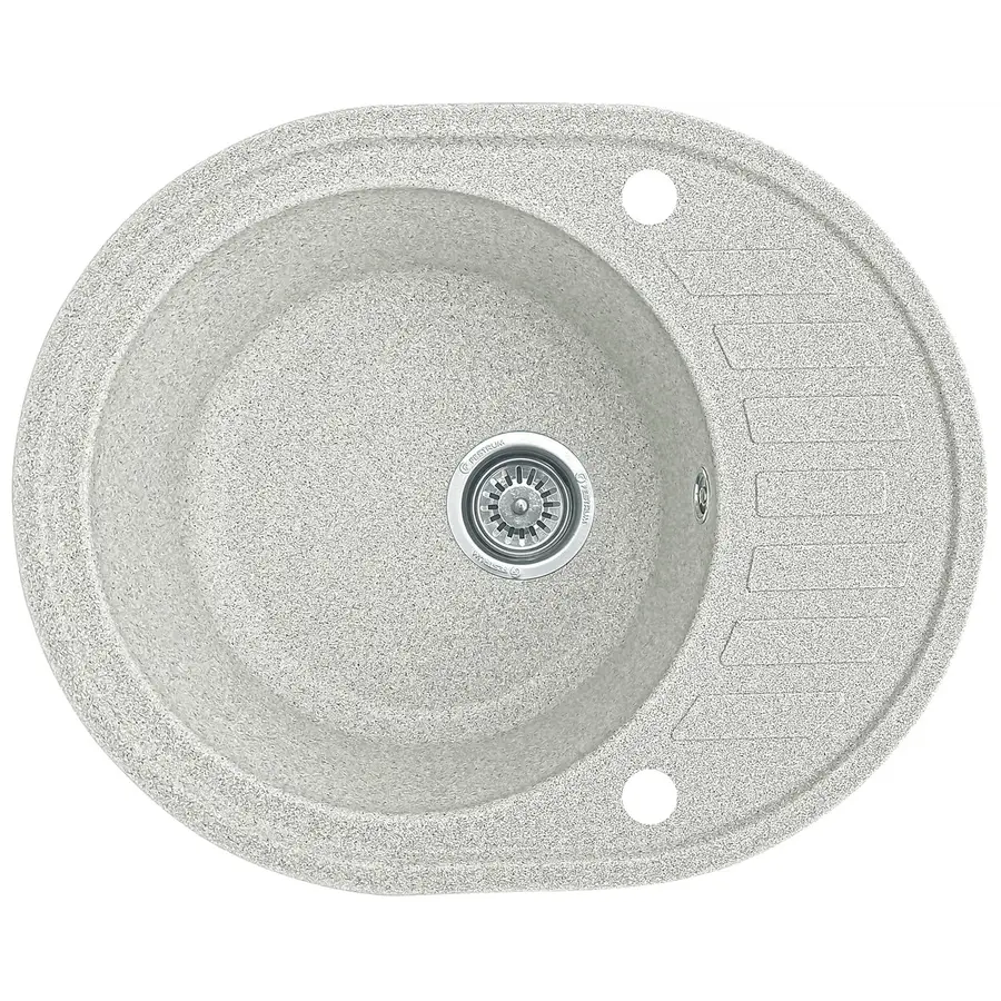 Гранітна кухонна мийка EcoLine 23D 610x500мм Сірий