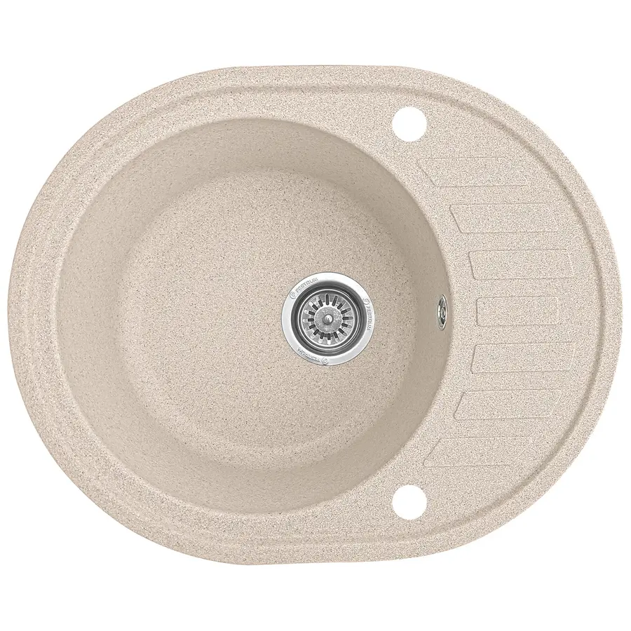 Гранітна кухонна мийка EcoLine 23D 610x500мм Сірий