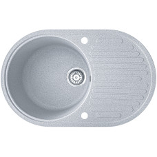 Гранітна кухонна мийка EcoLine 42D 730х460мм Сірий