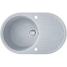 Гранітна кухонна мийка EcoLine 42D 730х460мм Сірий