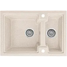 Гранітна кухонна мийка Valetti 43D 425х625 мм