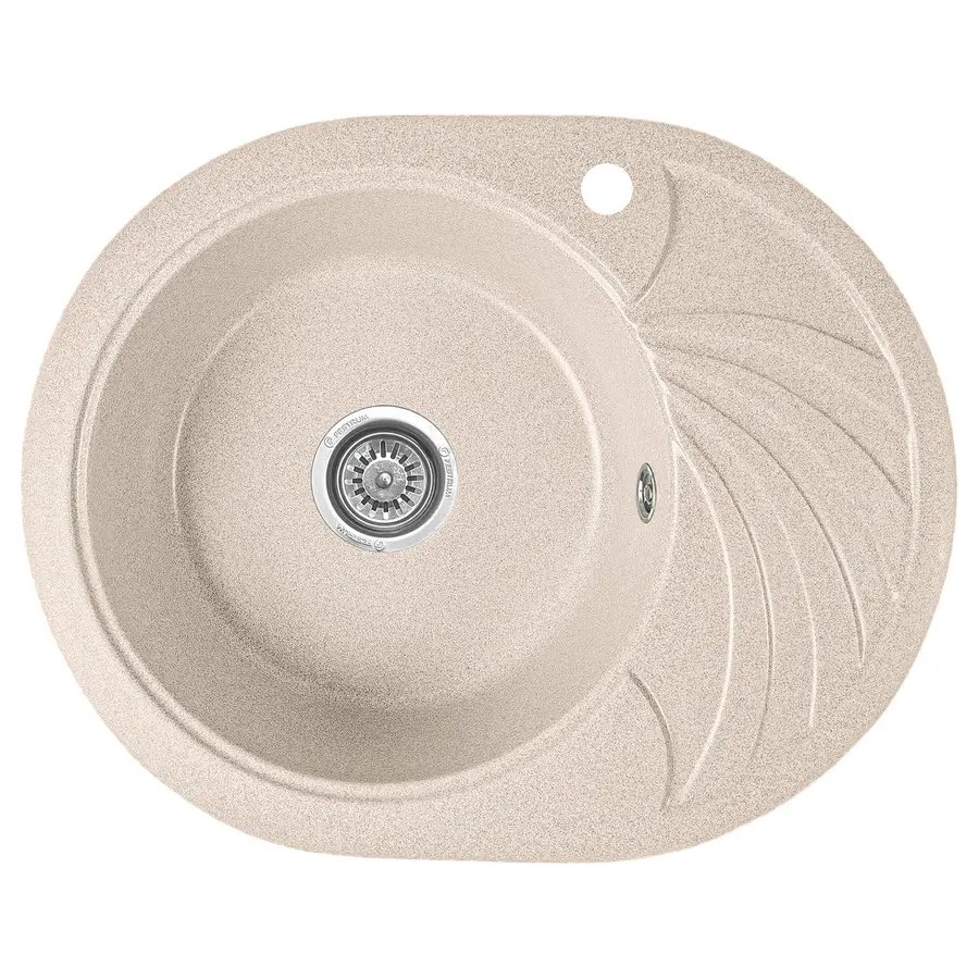 Гранітна кухонна мийка Valetti 13R 600x470мм Бежевий