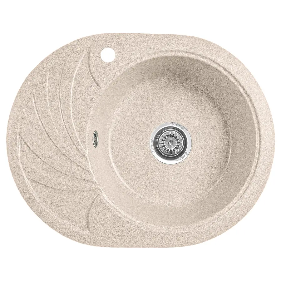 Гранітна кухонна мийка Valetti 13R 600x470мм Бежевий