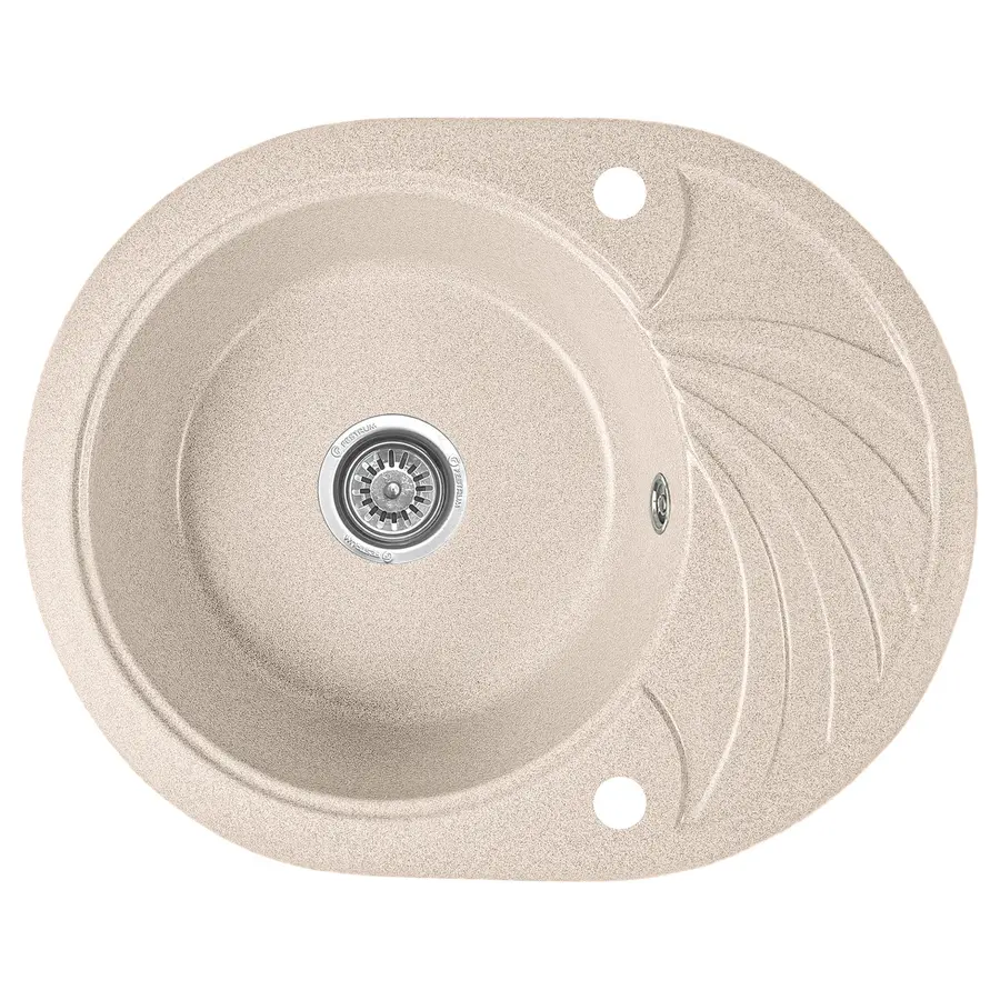 Гранітна кухонна мийка Valetti 13R 600x470мм Бежевий