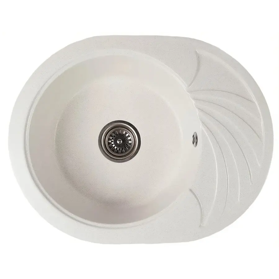 Гранитная кухонная мойка Valetti Europe модель №13 белая 60 * 47