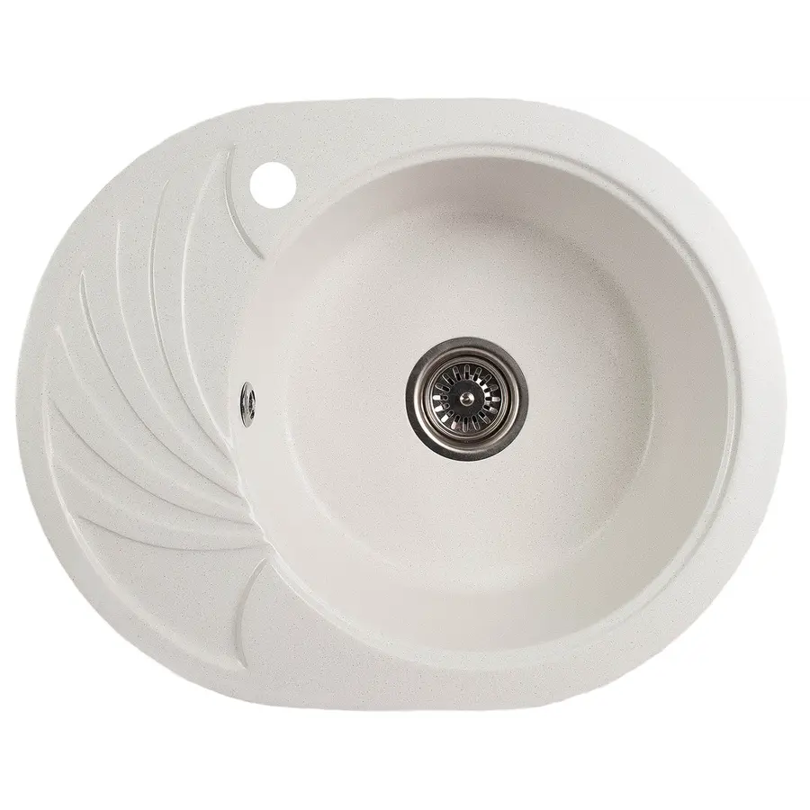 Гранитная кухонная мойка Valetti Europe модель №13 белая 60 * 47