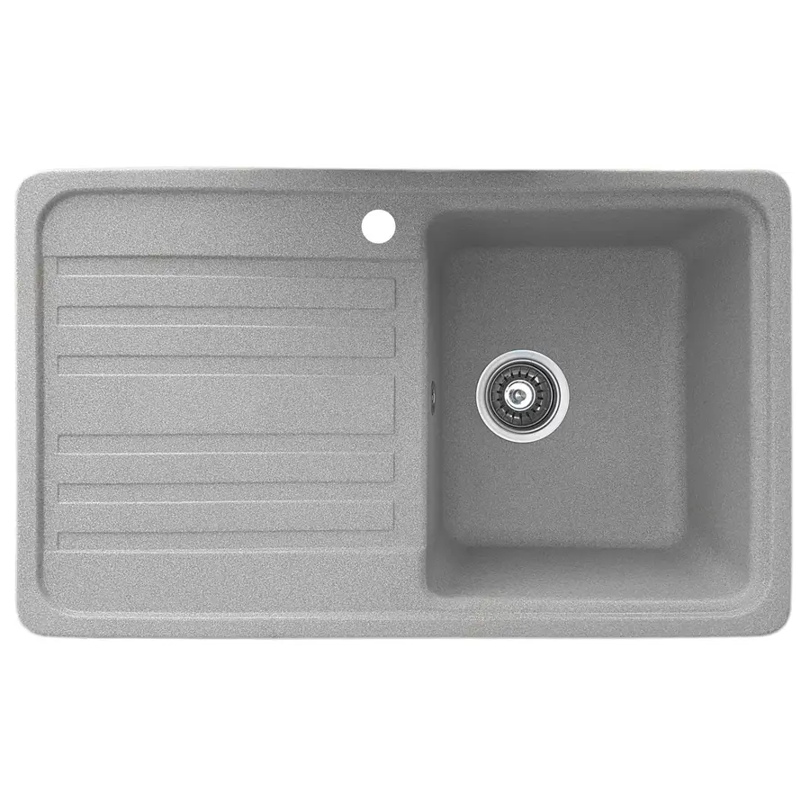Гранітна кухонна мийка Valetti Europe модель №17 сіра 76*46