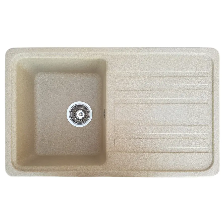 Гранітна кухонна мийка Valetti Europe модель №17 сіра 76*46