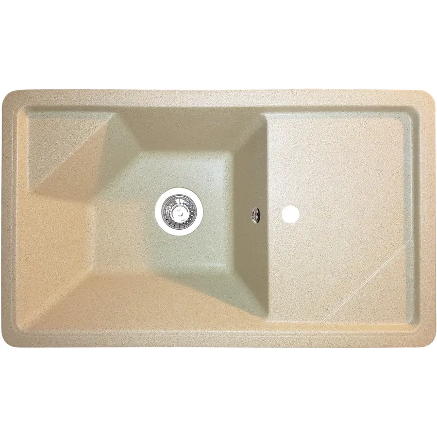 Гранитная кухонная мойка Valetti Europe модель №58 бежевая 78 * 46