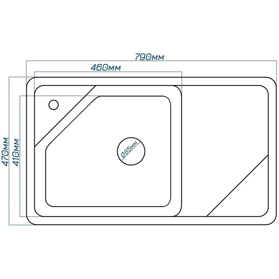 Гранитная кухонная мойка Valetti Europe модель №58 бежевая 78 * 46