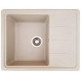 Гранітна кухонна мийка Valetti EcoLine модель №28 сіра 62*50