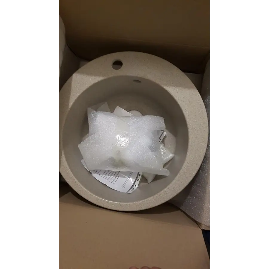 Гранитная кухонная мойка Valetti Europe модель №7 бежевая 500