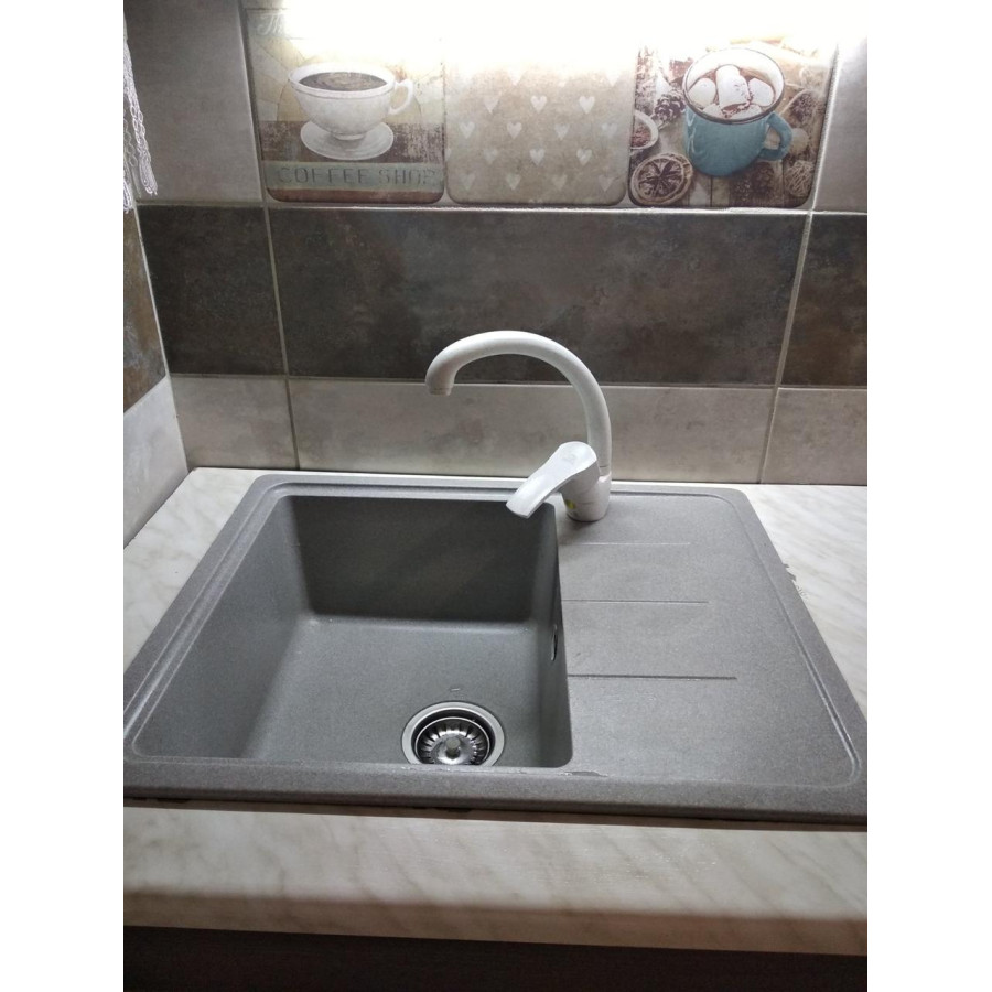 Гранітна кухонна мийка Valetti EcoLine модель №28 сіра 62*50