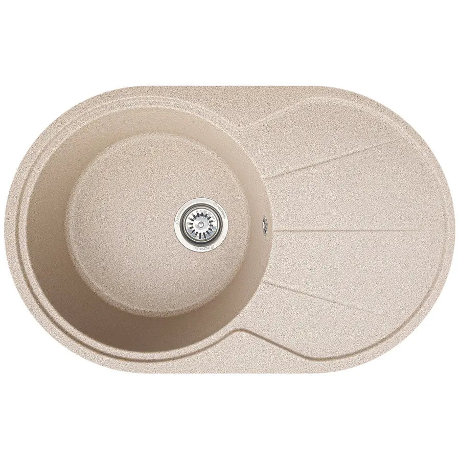 Гранитная кухонная раковина Valetti EcoLine модель №18 бежевая 78 * 50