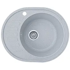 Гранітна кухонна мийка EcoLine 23L 610x500мм Сірий