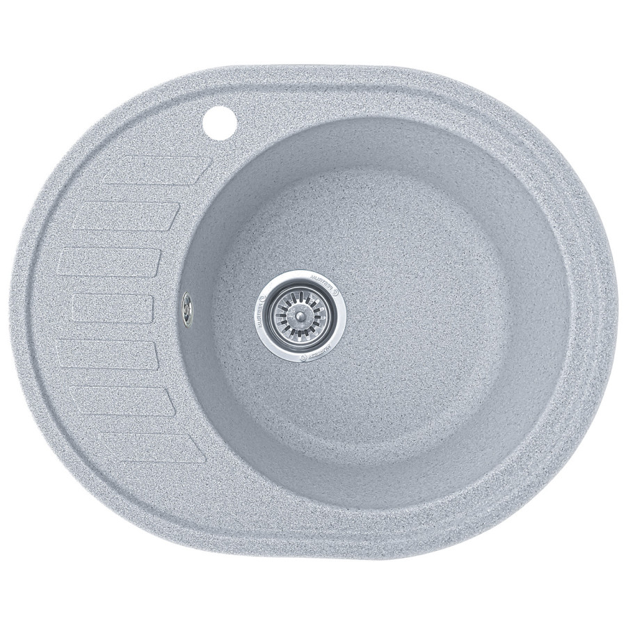 Гранітна кухонна мийка EcoLine 23L 610x500мм Сірий