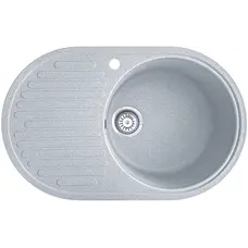 Гранітна кухонна мийка EcoLine 42L 730х460мм Сірий